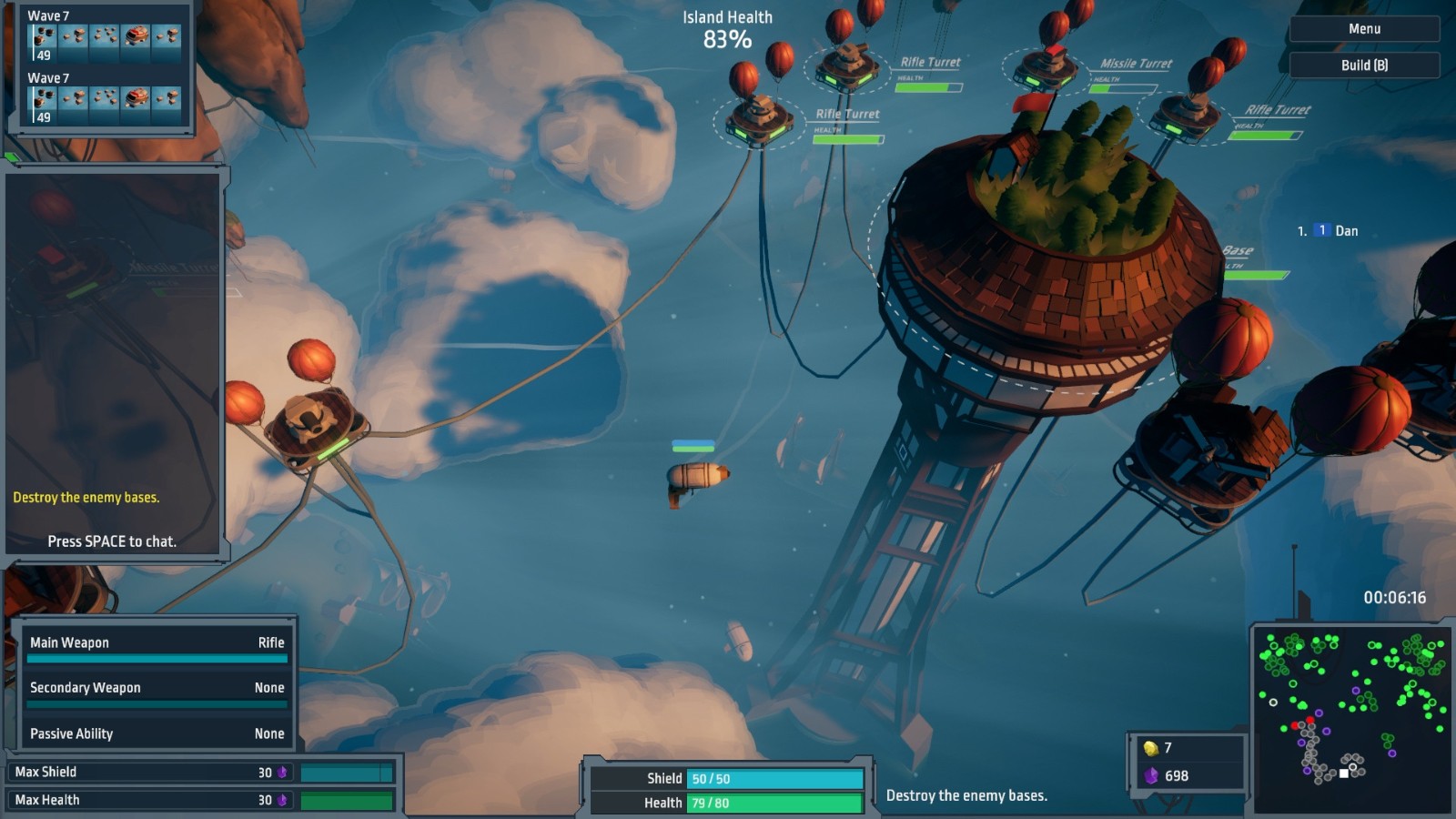 塔防建造游戏《天空舰队》已在Steam发售