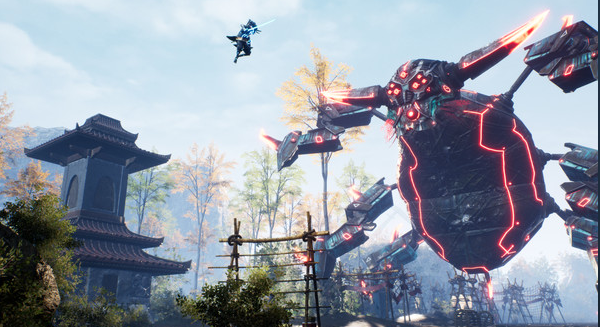 赛博风横板清关游戏《盲目命运:江户之弥》上线steam 明年第一季度发售