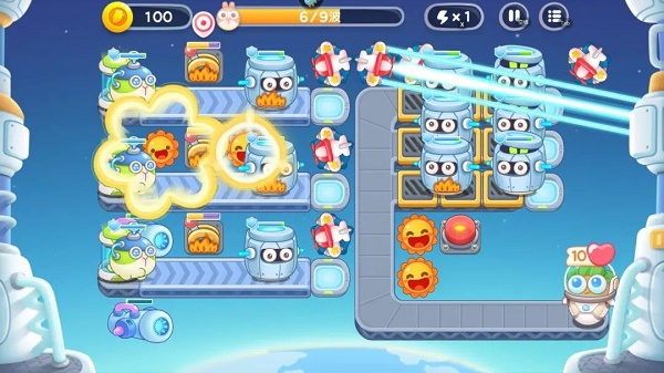 保卫萝卜4太空穿越第58关怎么过